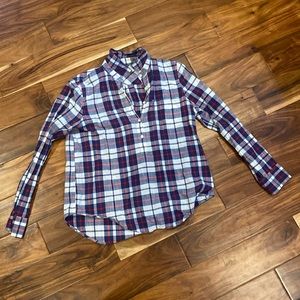 Plaid jcrew blouse
